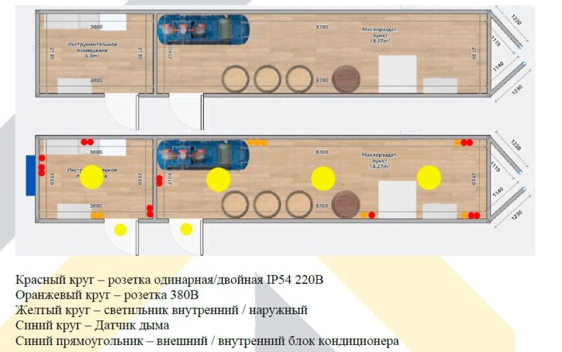 Двухэтажное здание из морских контейнеров
